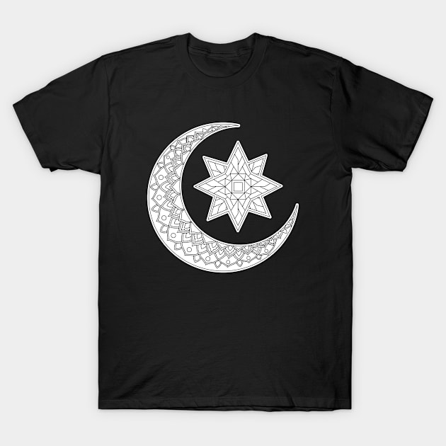 Moon Star Mandala T-Shirt by Tipu Sultan